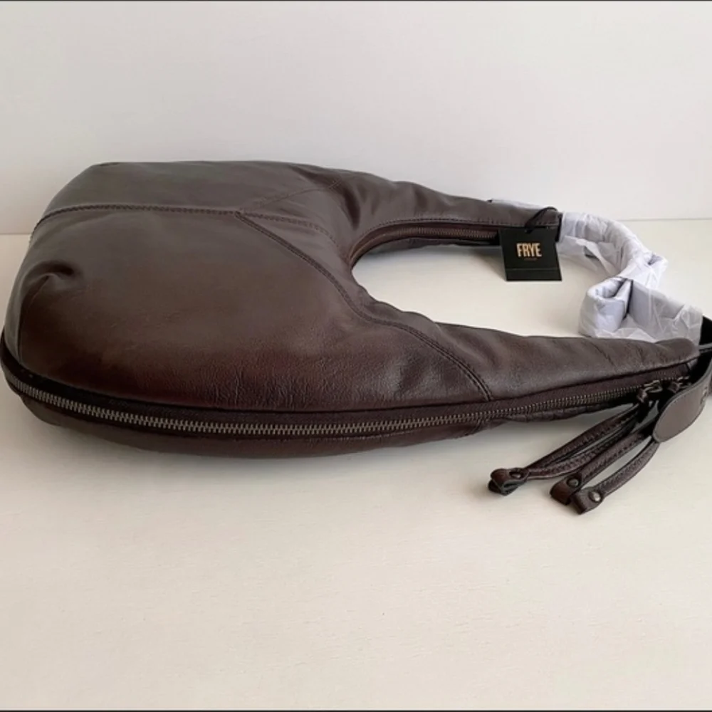 🤎▪️FRYE ▪️ Brown Leather  GINA Hobo SHOULDER  Bag